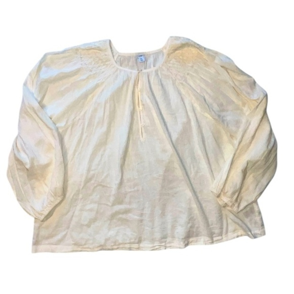 Old Navy Boho Lightweight Sleeve Shirt Cream Color Size XXL